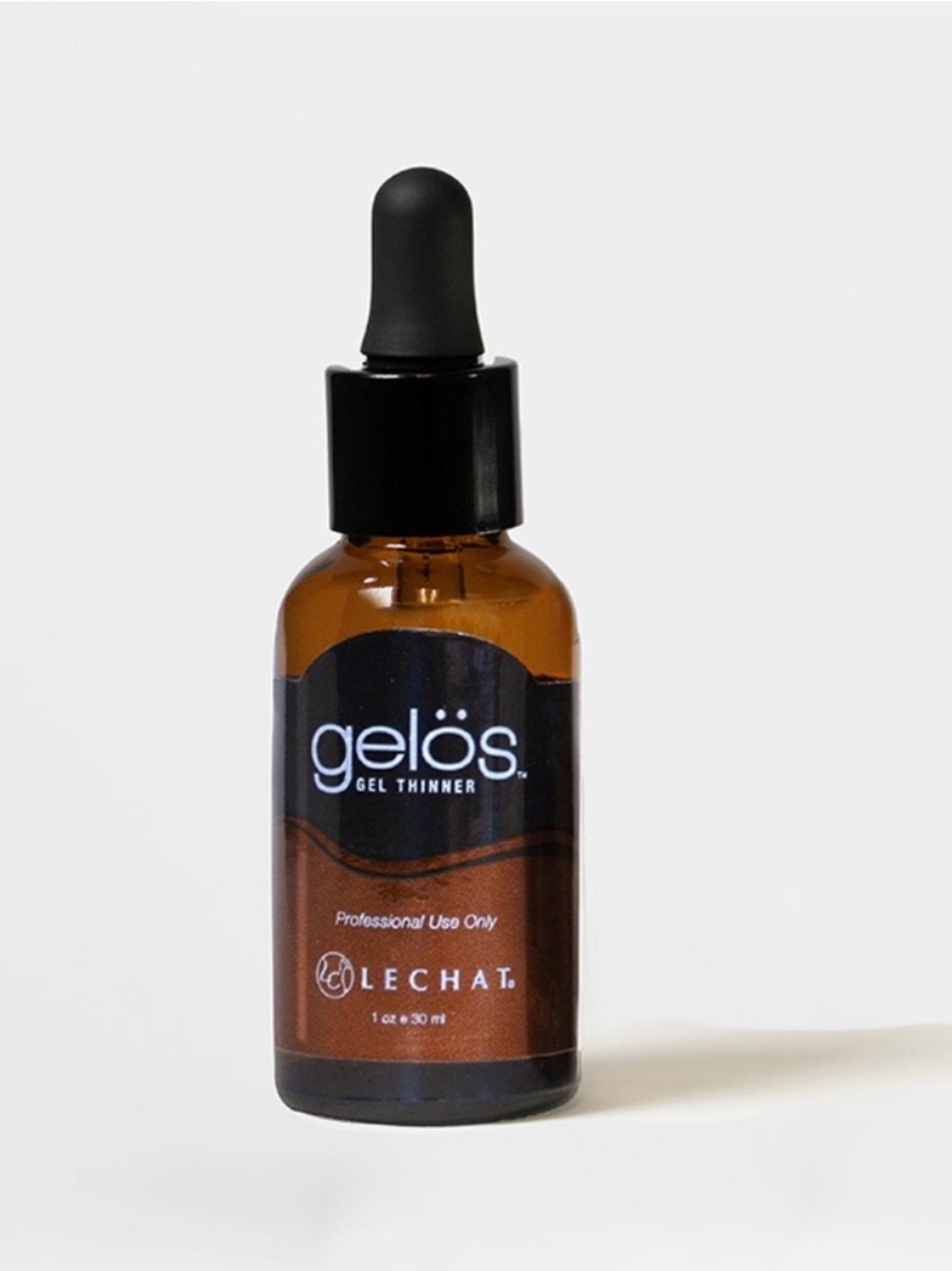 Gelös Gel Thinner - Brown Bottle with Black Dropper in Box LeChat 1 fl oz 30 ml